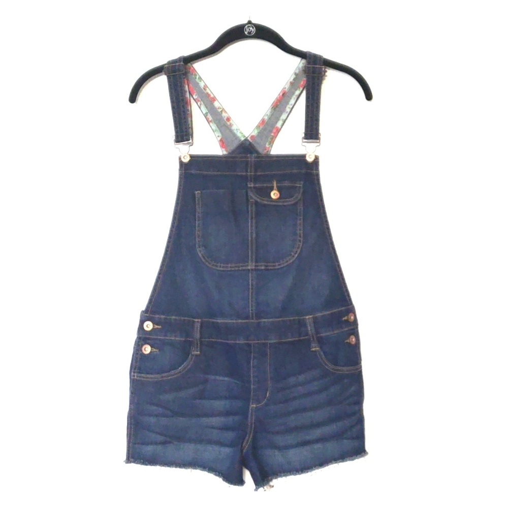 Arizona Jean's Short Overalls with Lace Trim Sz M